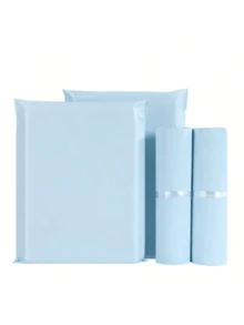 100pcs Self-Sealing Poly Mailer Bags - Durable PE Plastic Envelopes, Available In Pink, Blue And Light Blue, Suitable For Mailing, Packaging And Storage, Ideal Shipping Supplies | Multipurpose Courier Bags | Lightweight Envelopes, Polyethylene Mailing Bags, Essential For Back To School Season - Multicolor - View 2