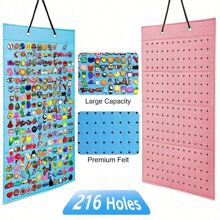 1pc Hanging Shoe Charm Holder With 100/180/216 Holes, Portable Shoe Decoration For Charms Display Stand, Wall Mounted Display Holder For Shoe Charms (Shoe Charms Not Included)