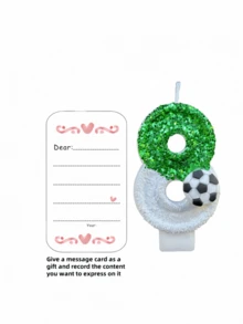 Newly Upgraded Football Shaped Candles, 0-9 Digit Candles, Birthday Cake Decorations, Party Candles, Atmosphere Party Supplies, Romantic Party Supplies, Birthday Candles, Graduation Party, Father's Day Birthday Party, Etc. Cake Decorations, Baking Decorations, Creative Digit Birthday Candles, Cake Birthday Decoration Candles, Handmade DIY Gifts. Comes With A Handwritten Greeting Card As A Gift, Suitable For 1 To 100 Years Old Birthday Party Cake Decorations