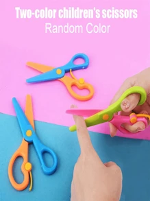 1 pièce Ciseaux pour enfants, ciseaux pour artisanat pour papier, ciseaux pour débutants avec lame en plastique, arts DIY, ciseaux pour enfants de couleur aléatoire, ciseaux pour enfants, ciseaux pour artisanat, ciseaux pour enfants, arts et artisanat pour enfants, arts et artisanat pour enfants