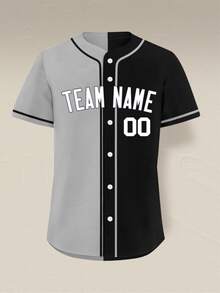 Custom Baseball Jerseys For Men & Youth | Personalized Team Name & Number Printing | Moisture-Wicking Fabric - Light Grey - View 2