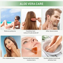 Kynley Gel de aloe vera orgánico de 300ML - crema hidratante natural, crema hidratante para el vello corporal, Envío desde España en 24-72H