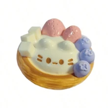 Tartaleta de gato esponjosa, tartaleta de gato cremosa esponjosa, juguete antiestrés esponjoso de baba con textura suave de silicona