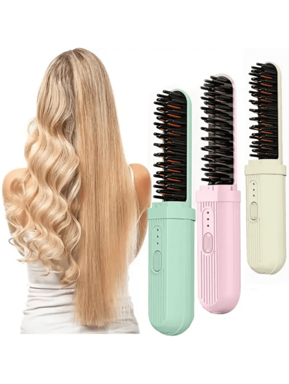 Hair Straightener - Women's Hair Straightener, Wireless Charging, Women's Hair Styler - Portable Negative Ion Anti-Perm 2000 MAh Battery, Suitable For Wet And Dry Use, Suitable For Home, Travel And Outdoor Use, Is The Ideal Gift.