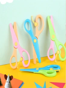 1 pièce Ciseaux pour enfants, ciseaux pour artisanat pour papier, ciseaux pour débutants avec lame en plastique, arts DIY, ciseaux pour enfants de couleur aléatoire, ciseaux pour enfants, ciseaux pour artisanat, ciseaux pour enfants, arts et artisanat pour enfants, arts et artisanat pour enfants