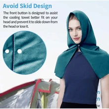 1 Pieza de Sudadera Enfriadora y Pañuelo, Material Bicolor de Doble Capa Totalmente Frío, Toalla Absorbente y de Secado Rápido para Cuello y Rostro, Enfriamiento Duradero y Protección Solar para Verano y Actividades al Aire Libre, para Playa, Deportes y Exteriores, Pañuelo Deportivo Enfriador de Cinco Colores, Gorra de Ciclismo, Sombrero Sombreado, Chal Protector Solar para Fitness y Playa, Pañuelo de Secado Rápido, Talla Grande para Occidentales