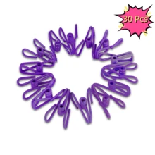 30个装食品薯片袋夹 - PVC涂层食品密封剂 - 纸巾架、晾衣绳夹（用于晾衣服）、厨房用袋、多用途衣夹