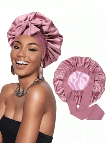 3/2/1pc Silk Bonnet For Sleeping Women ,Luxurious Satin Silky Bonnet With Adjustable Tie,Hair Accessories For Women,Head Scarf For Women's Hair,Hair Care, And Shower Luxurious Satin & Silk Bonnet For Sleeping - Adjustable Comfort Fit With Tie Band - Unisex Night Hair Protection For Men & Women