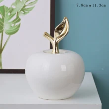 1pc Simple Apple Shaped Desktop Centerpiece White Creative Bohemian Style Crafts Suitable For Friends Gifts/Desktop Office Home Decor - Multicolor - View 7