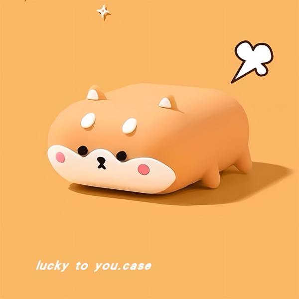 1 قطعة غطاء واقي شكل كلب كيوت من شيبا إينو مناسب لAIRPODS برو -برو2- 1-2-3 سماعات الرأس