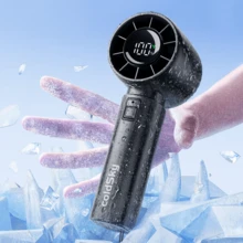 coldSky Portable Handheld Turbo Fan,5 Speeds High Speed Personal Fan With Digital Display,4000mAh Rechargeable Small Fans Max 12Hrs Cooling Fans For Outdoor, Travel Essentials