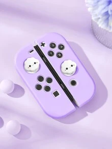 1個防滑軟矽膠握把手柄適用於Nintendo Switch/Switch OLED，含2個搖桿帽，相容於Switch/Switch OLED控制器，搖桿帽，遊戲控制器配件，適合情侶、朋友、家人的禮物 - 彩色 - 查看 15