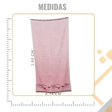 Toalha Banho Banhão Gigante Grossa Macia 400 G/m2 - 2Peças - 100% Algodão - Rosê - Visão 5