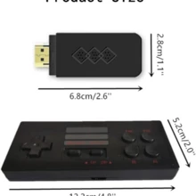 Consola de juegos retro, mini consola de videojuegos portátil clásica incorporada 620+ juegos de edición clásica, salida AV y controladores de juegos duales - Negro - Ver 6