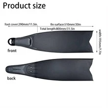 JoyMaySun 专业水肺潜水长脚蹼轻便可拆卸高弹性坚韧叶片浮潜自由潜水游泳狩猎、海滩必需品、海滩配件、泳池浮板 - 彩色 - 查看 9