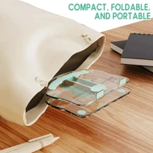 Transparent Acrylic 360 Degree Rotating Foldable Mobile Phone Holder Desktop Stand Compatible With Ipad 9.7 Air 4 5 Mini6 11 Mi Pad Compatible With IPhone, Android Phone, Gift For Birthday, Family, Friends Phone Stand, Phone Accessories