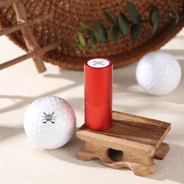 Sello personalizado para pelotas de golf resistente al agua y de secado rápido, que incluye tinta para sellar. Permite que tus pelotas de golf se vean únicas. Esta herramienta reutilizable para marcar pelotas de golf es un regalo especial para golfistas para identificar sus pelotas, con un sello de tinta reutilizable para pelotas de golf (se requiere tinta). Identificación fotosensible, accesorios de golf, regalo para golfistas.