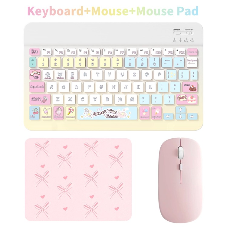 Bluetoothキーボードマウスセット、ポータブルワイヤレスキーボード