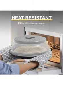 Cubierta salpicadura de microondas de silicona, Cubierta microondas para alimentos y frutas escurridor, Cubierta alimentos microondas, Cubierta plato microondas, Tapa microondas, Artículos esenciales de cocina, Apto para lavavajillas - Multicolor - Ver 7