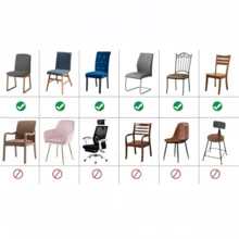 1pc Thick Pine Leaf Pattern Chair Cover, Solid Color Full Wrap Stretch Elastic Chair Slipcover, High-End Dust-Proof Home Hotel Use - Light Grey - View 6