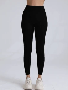 3 件套女士无缝瑜伽裤，高腰高弹力吸湿排汗多功能运动紧身裤 - 彩色 - 查看 3