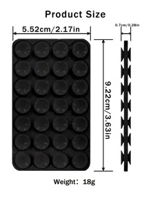 1 poignée adhésive double face en silicone pour téléphone, support à ventouse, poignée mains libres pour selfies et vidéos, support mural, support voiture, pour la maison, le bureau, la salle de bain, la cuisine, facile à nettoyer, sans traces, doux au toucher, accessoire réutilisable