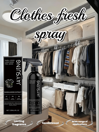 120ml Laundry Freshening Spray Sandalwood Rosehip Fragrance Rapid Deodorization, Long-Lasting Fragrance Remove Static Electricity Easy To Carry Widely Used Clothing Sofa Freshener Laundry Deodorant Air Freshener