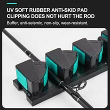 BILLINGS Fishing Rod Holder,Fishing Rod Rack For Garage Storage And Wall Storage,Fits Most Rods Of Diameter 3-19mm,Fishing Pole Holder Holds 9 Rods Or Fishing Gear Set,Fishing Gifts For Men Women - Multicolor - View 4