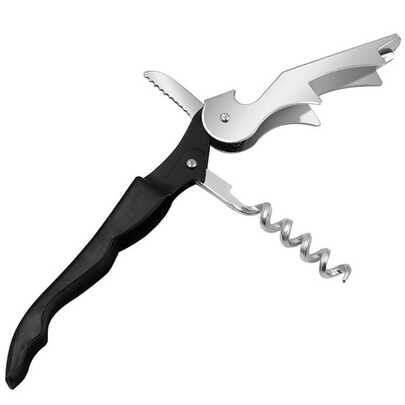 1/2pcs Wine Opener, Multi-Function Bottle Opener, Wine Key For Waiters, Bartender Knife, Double Hinged Manual Bottle Opener, Random Color