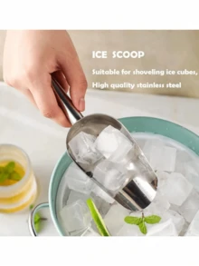 1pc Stainless Steel Multi-Purpose Kitchen Shovel For Ice, Coffee Beans, Flour, Etc. - Silver - View 9
