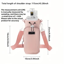 1pc Insulated Water Bottle Holder - Outdoor Design With Adjustable Strap And Spacious Zip Pocket, Great For Travel, Hiking, Camping And Outdoor Adventure, Lightweight And Perfect For Outdoor Enthusiasts