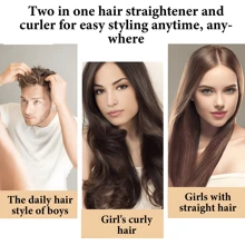 2-In-1 Rotating Hair Straightener, With Four Heat Settings, Ionic Hair Care Technology, Instant Heat, No Physical Switch