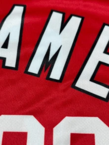 Camisa de béisbol personalizada con degradado, disponible para hombres y mujeres, con nombre personalizado y número, camisa informal de manga corta con botones - Azul - Ver 6