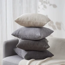 4pcs/Set Ombre Gray Decorative Throw Pillow Covers, Soft Velvet, Modern Double-Sided Bohemian Farmhouse Style Cushion Covers, Home Decor Pillowcases