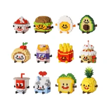 Children's Toys Mini Food Fast Food Building Blocks,Nano Diamond Building Block Educational DIY Assembly Toys,French Fries, Burgers, And Cola, Gourmet Kitchen Toy,Christmas Gift, Thanksgiving Gift, Birthday Gift - Multicolor - View 7