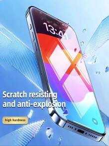 2pcs Dust-Free Installation Tempered Glass Screen Protector Compatible With 16 15 14 Plus 13 12 11 Pro Max Protector Oleophobic Coating One Click Easy Past