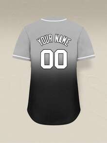 Customized Graphic, Logo, Name And Number Men's Quick-Dry Sports T-Shirt, Breathable Team Jersey, Suitable For Baseball, Running, Soccer And Badminton, Spring/Summer - Black - View 3
