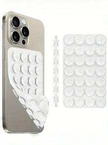 1 poignée adhésive double face en silicone pour téléphone, support à ventouse, poignée mains libres pour selfies et vidéos, support mural, support voiture, pour la maison, le bureau, la salle de bain, la cuisine, facile à nettoyer, sans traces, doux au toucher, accessoire réutilisable