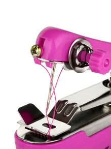 1pc Portable Mini Manual Sewing Machine, Multifunctional Handheld Portable Sewing Device For Household Use, Hand Sewing Needles Embroidery Needles Cross Stitch Needles (Color Of Needle Case Is Random)