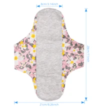 8 Stücke/Set große waschbare Damen Binden aus 100% Baumwolle, atmungsaktive auslaufsichere Monatsbinden, Inkontinenz Pads für Mittelalter und Senioren