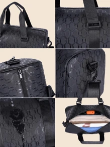 Bolsa grande de capacidad de PU unisex, bolsa de viaje, bolso de mano para estudiantes, bolso de mensajero de hombro, bolso de gimnasio de fitness, bolsa de almacenamiento grande de equipaje para exteriores