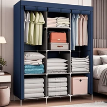 Foldable Wardrobe Clothes Organizer Decoteam - 深藍色 - 查看 2