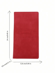 Premium PU Car Insurance Data Document Protector & Business Card Holder - Red - View 7