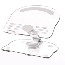 Transparent Acrylic 360 Degree Rotating Foldable Mobile Phone Holder Desktop Stand Compatible With Ipad 9.7 Air 4 5 Mini6 11 Mi Pad Compatible With IPhone, Android Phone, Gift For Birthday, Family, Friends Phone Stand, Phone Accessories