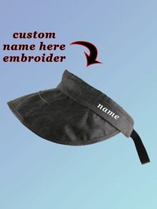 1PC,Unisex Custom Visor Hat Personalized Sun Visor Cap, Custom Business Logo Visor Hat, Unisex Adult Tennis Visors, Put Your Text Or Design Logo Hats - Multicolor - View 9