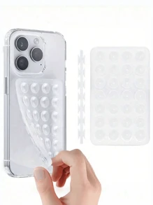 1 poignée adhésive double face en silicone pour téléphone, support à ventouse, poignée mains libres pour selfies et vidéos, support mural, support voiture, pour la maison, le bureau, la salle de bain, la cuisine, facile à nettoyer, sans traces, doux au toucher, accessoire réutilisable