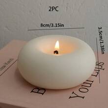 1 st. handgemaakte donutkaars, vakantiedecoratie, creatief handwerkgeschenk, aromatherapiekaarsornament, verjaardagscadeau, leuke decoratie, fotografie-accessoire, Valentijnsdaggeschenk, Moederdaggeschenk, creatief ornament, gevormde kaars, woondecoratie, eettafeldecoratie, kerstdecoratie