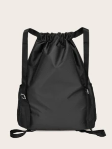 Minimalist Waterproof Large Capacity DrawstringTraining Bag Travel Bag ,Gym Bag, Basketball Bag - Black - View 8