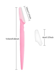 60pcs/Set Eyebrow Trimmer & Shaver, Exfoliating Dermaplaning Tool, Body Hair Removal Trimmer And Face & Eyebrow Razor Set Long Handle Blade With Precision Cover Women Eyebrow Shaping Tools Suitable For Or Travel Use