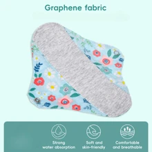 8 Stücke/Set große waschbare Damen Binden aus 100% Baumwolle, atmungsaktive auslaufsichere Monatsbinden, Inkontinenz Pads für Mittelalter und Senioren